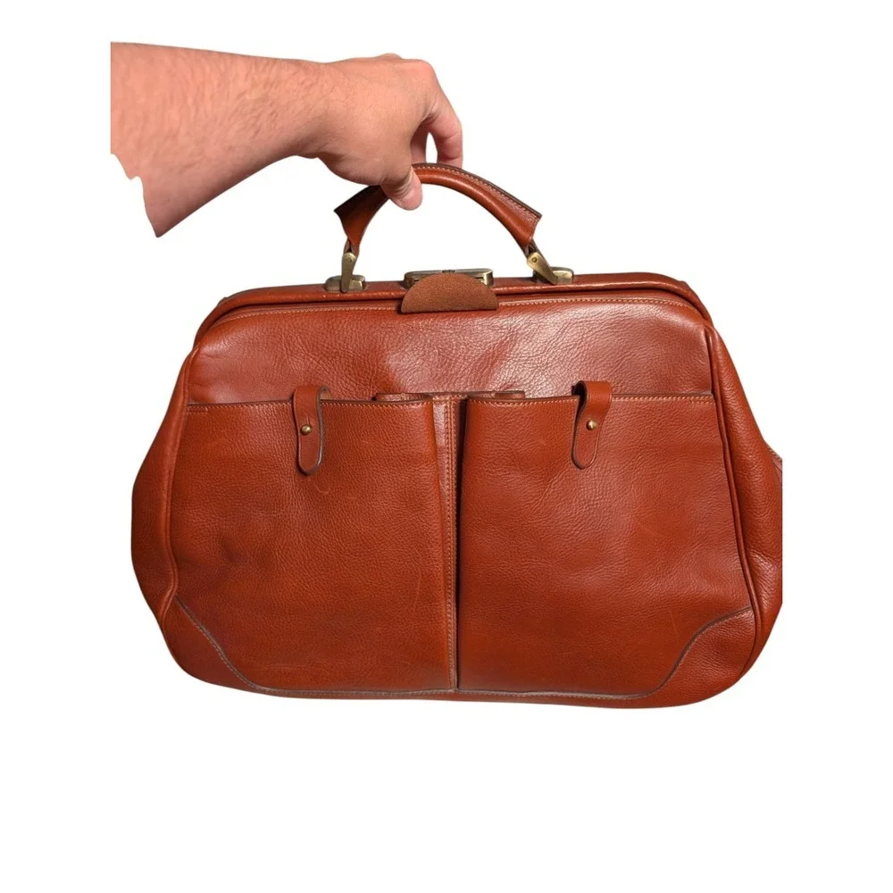 Boldrini selleria Vintage All Leather boston Bag Overnight Duffle